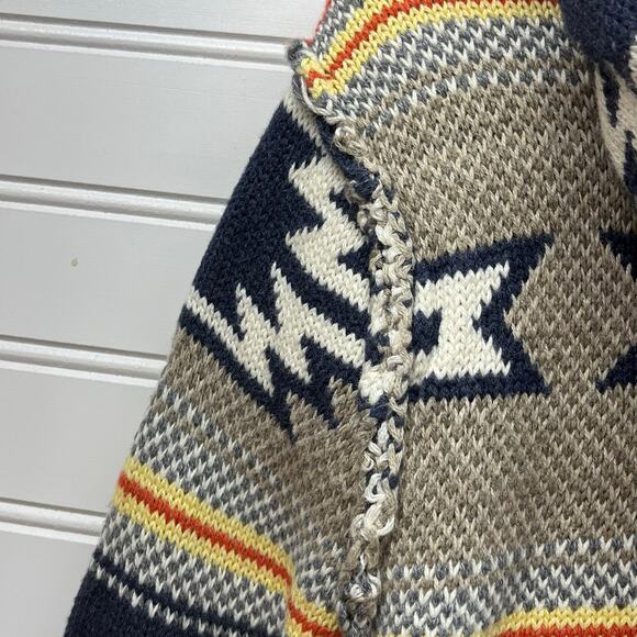 American Eagle Outfitters Aztec Print Exposed Seam Sweater Hoodie Unisex Size XS - Picture 4 of 12